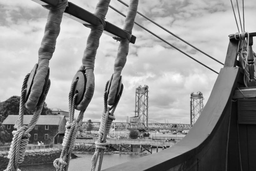 Ropes and Wood, Tall Ship, Portsmouth NH