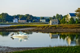 An early-morning view of Portsmouth NH from Peirce Island by Nu Bunnag