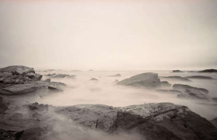 "Ocean, SachuestPoint" by Susan Lirakis is on display at Camera Commons in Dover.