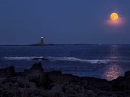 Little Harbor Moonrise, Jaffrey Point, New Castle, Joseph Hollweg