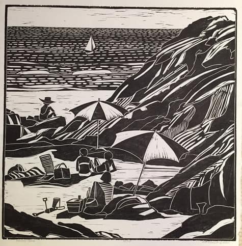 Nancy Davison linocut