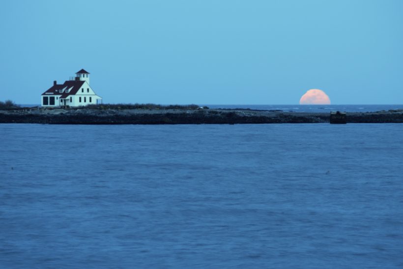 Moonrise Over Wood Island