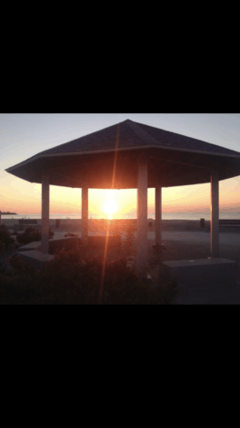 hampton beach gazebo sunrise