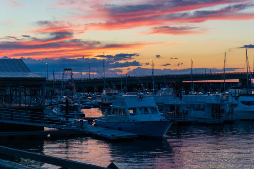 newburyport harbor sunset