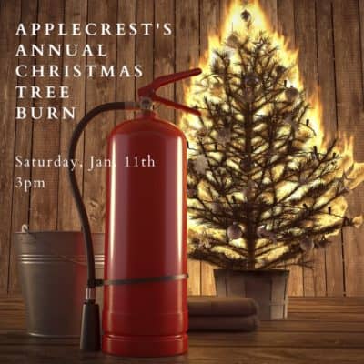 applecrest christmas tree burn