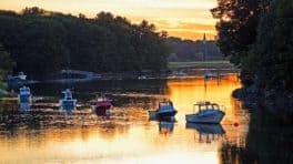 rye sunset boats