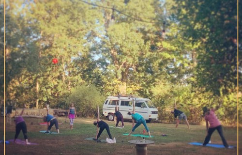 yoga in the meadow