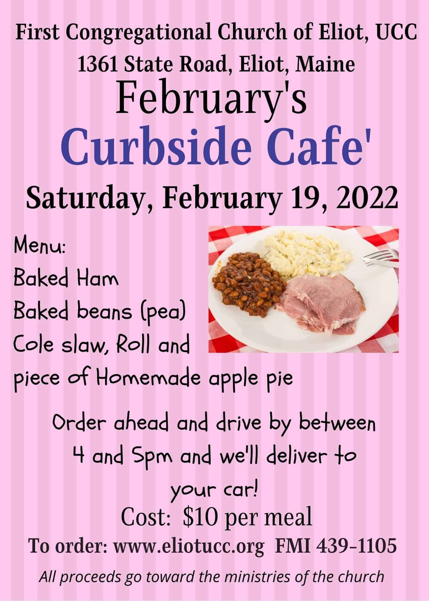 Community, Food Curbside Cafe Ham and Bean Supper in Eliot 20220219