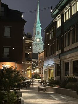 downtown portsmouth nh night