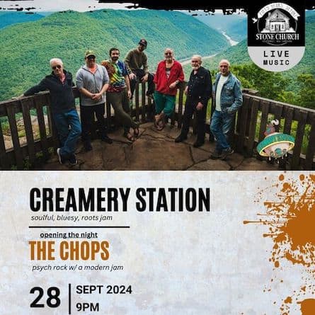 creamery station stone church