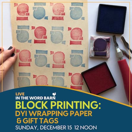 block printing word barn
