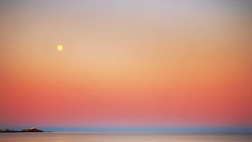 nubble york maine sunset