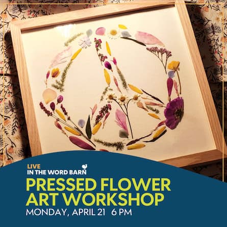 pressed flower word barn