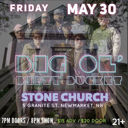 dirty bucket stone church
