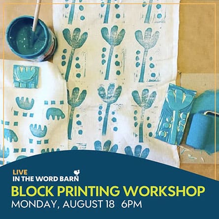 block printing word barn