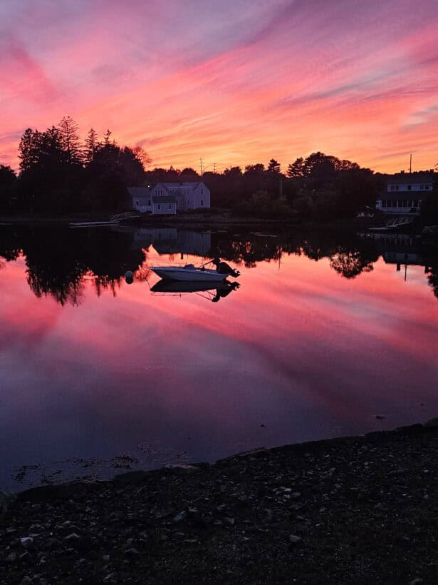 north pond portsmouth sunset