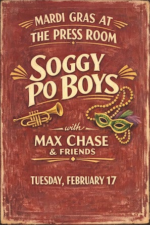 mardi gras press room