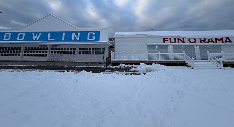 short sands beach winter