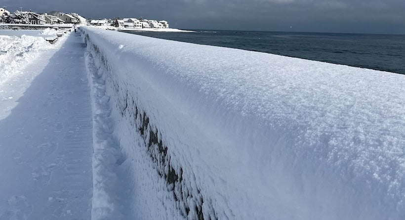 north beach winter snow
