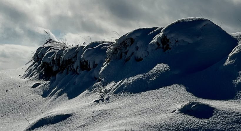 hampton beach winter snow