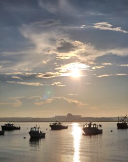 hampton beach sunset boats