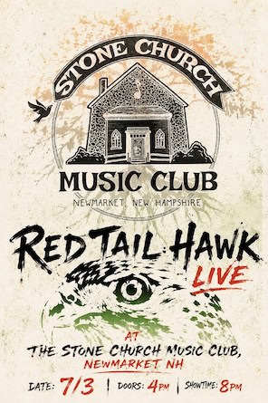 red tail hawk stone church