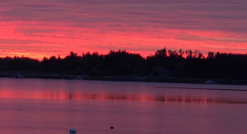 potts point maine sunset
