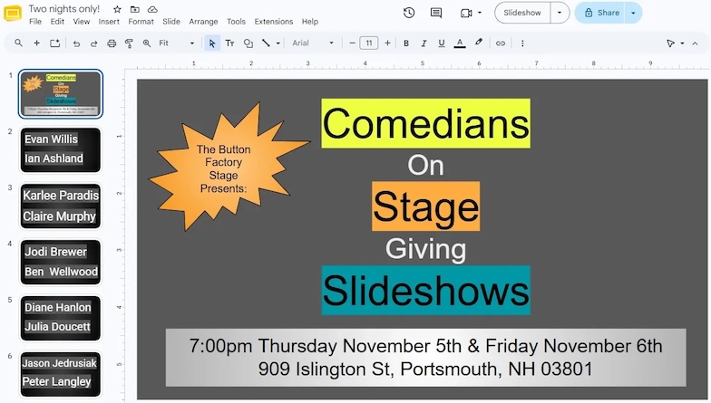 comedian slideshows wsca radio